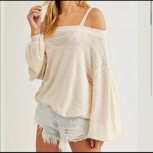 Free People off shoulder knit top Sistine Hacci